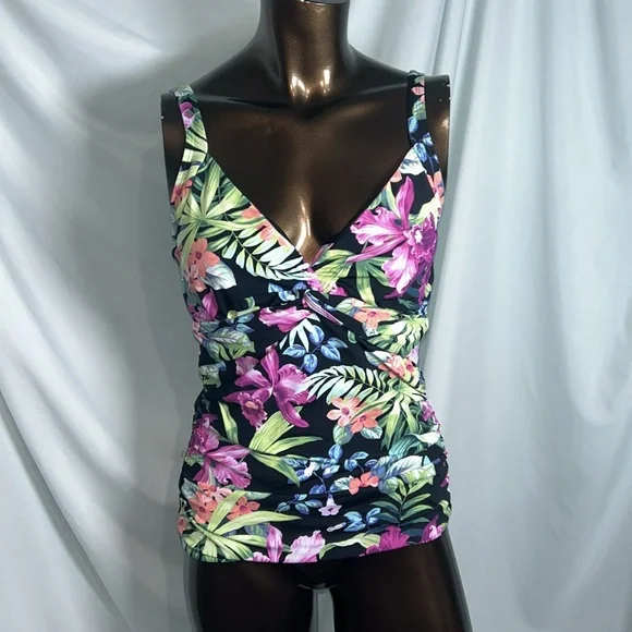 Tommy Bahama Coastal Garden twist front Tankini - Small - New - Picture 2 of 9